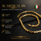Colier elegant din aur medical 18K – design rafinat și atemporal