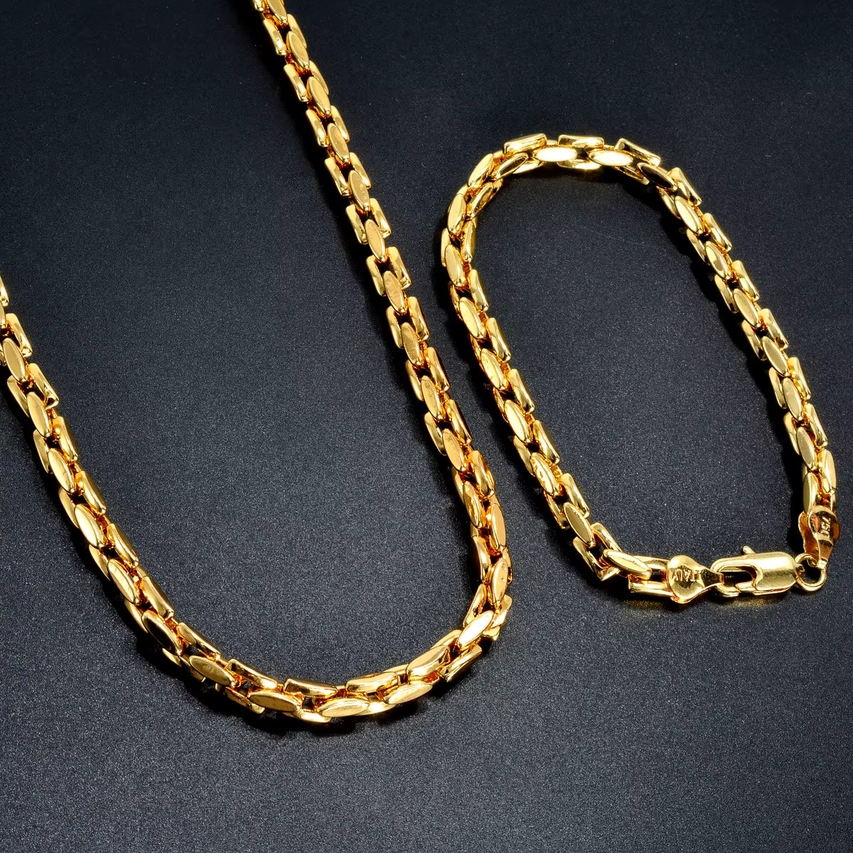 Set elegant italian – colier și brățară din aur medical 18K (750) | Design premium, rezistent și hipoalergenic